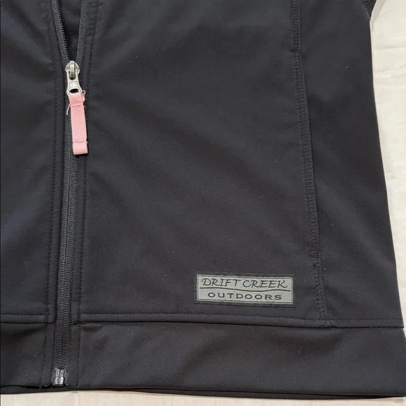 Lightweight hooded jacket Camo black & pink zip front  women’s  Size M - Picture 3 of 4